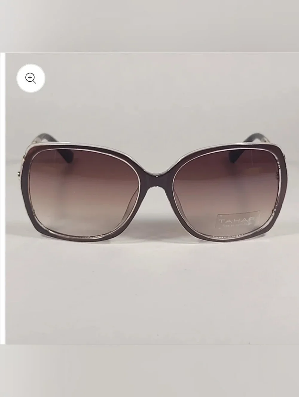 (Ew)Tahari Butterfly Vented Sunglasses Brown Gradient Lens TH724 BRN